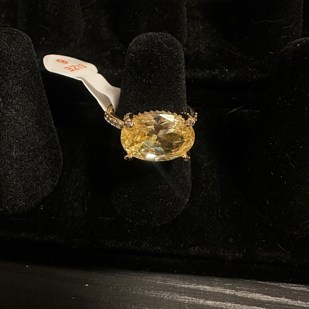 NWT BP Lemon CZ Gold Plating Ring